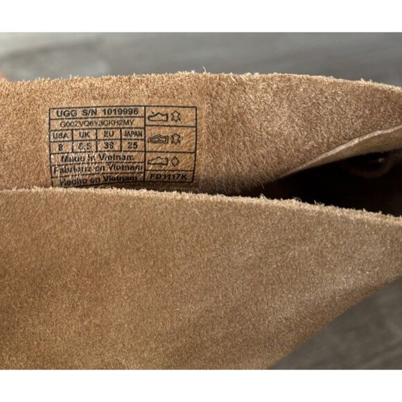UGG Ginger Open Toe Boot Bootie Sandal Size 8 Suede Comfort - Picture 5 of 8